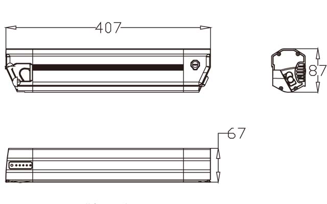 Lithium ion E-bike Battery Pack In Frame 05 size