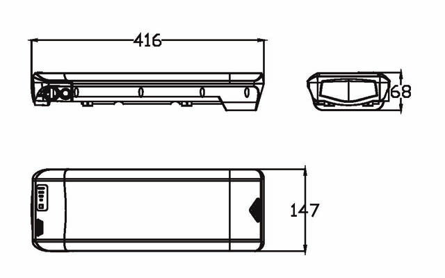 Lithium ion E-bike Battery Pack Rear Rack RR20