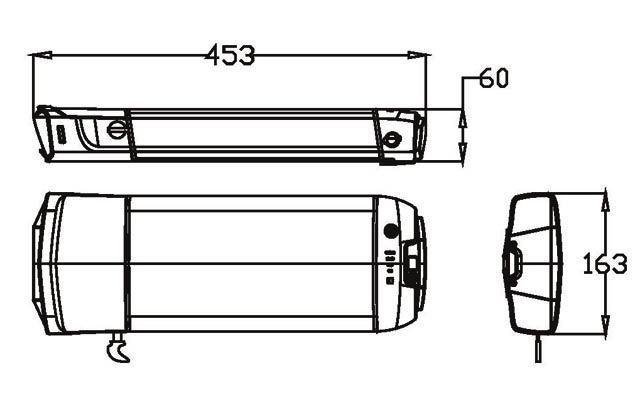 Lithium ion E-bike Battery Pack Rear Rack RR24