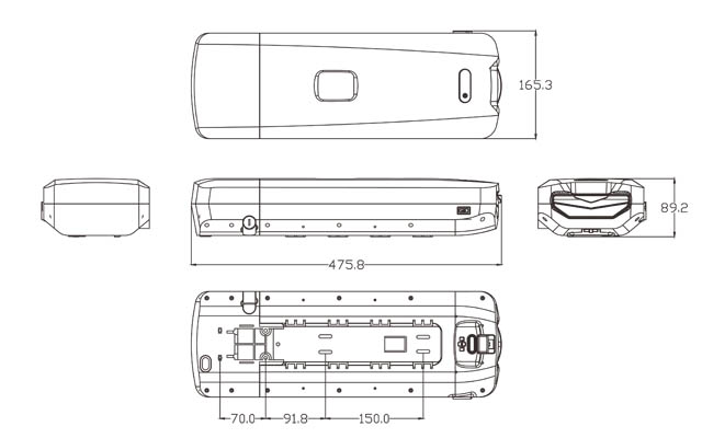 Lithium ion E-bike Battery Pack Rear Rack RR27