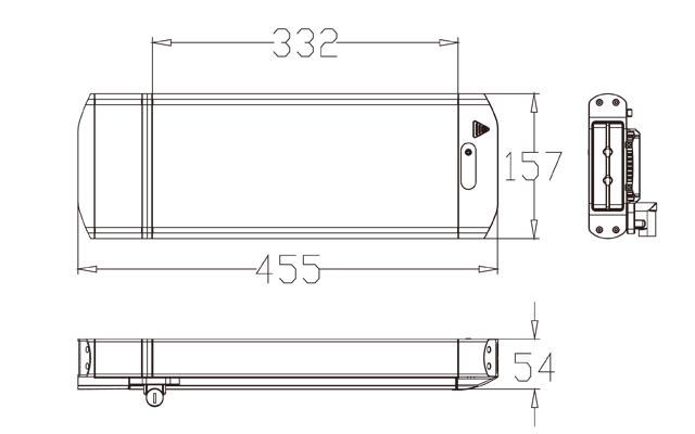 Lithium ion E-bike Battery Pack Rear Rack RR23